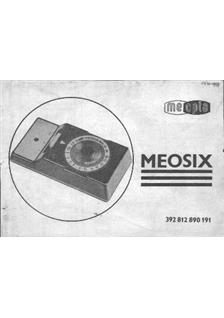 Meopta Meosix manual. Camera Instructions.